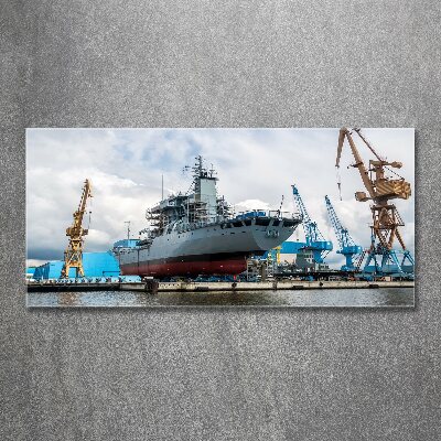 Quadro su vetro acrilico Cantiere navale