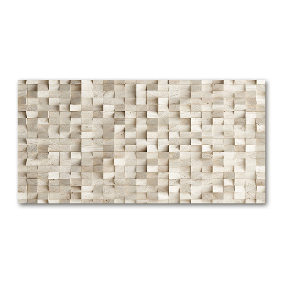 Quadro vetro acrilico Cubi di legno