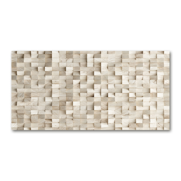 Quadro vetro acrilico Cubi di legno