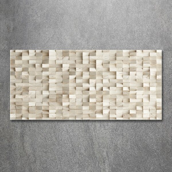 Quadro vetro acrilico Cubi di legno