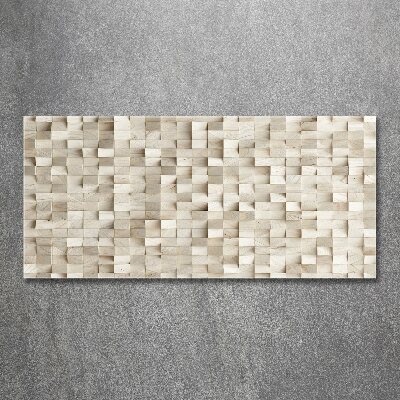 Quadro vetro acrilico Cubi di legno