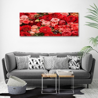 Quadro vetro acrilico Fiori rossi
