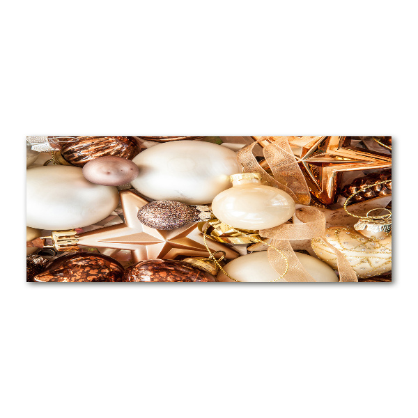 Quadro vetro acrilico Palline di Natale