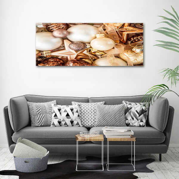 Quadro vetro acrilico Palline di Natale