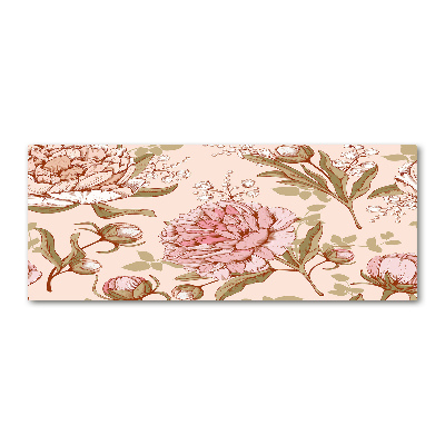 Quadro su vetro acrilico Peonie