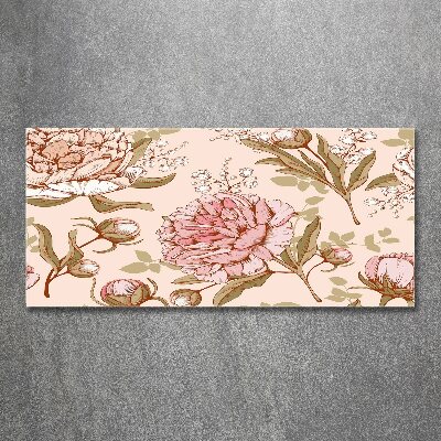 Quadro su vetro acrilico Peonie