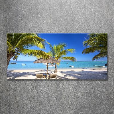 Quadro su vetro acrilico Spiaggia di Mauritius