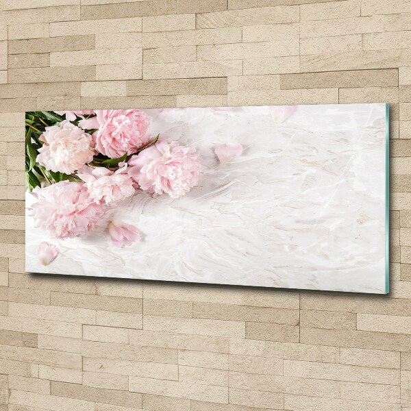 Quadro vetro acrilico Peonie