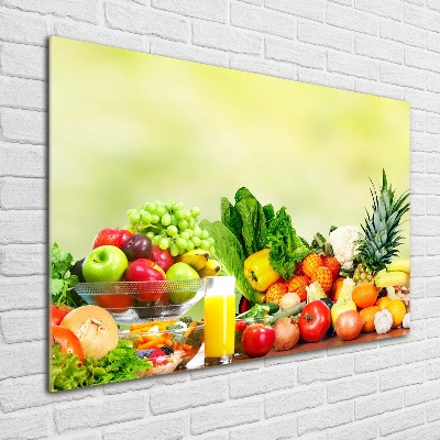 Quadro su vetro acrilico Verdura e frutta
