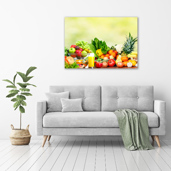 Quadro su vetro acrilico Verdura e frutta