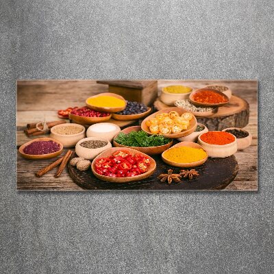 Quadro in vetro acrilico Spezie ed erbe aromatiche