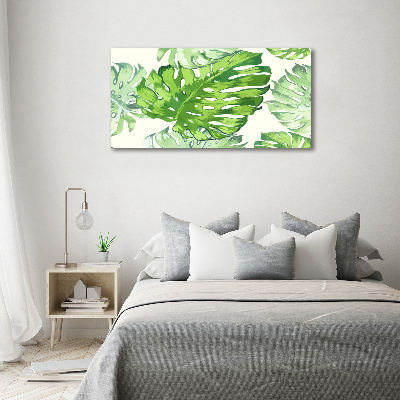 Quadro vetro acrilico Foglie tropicali