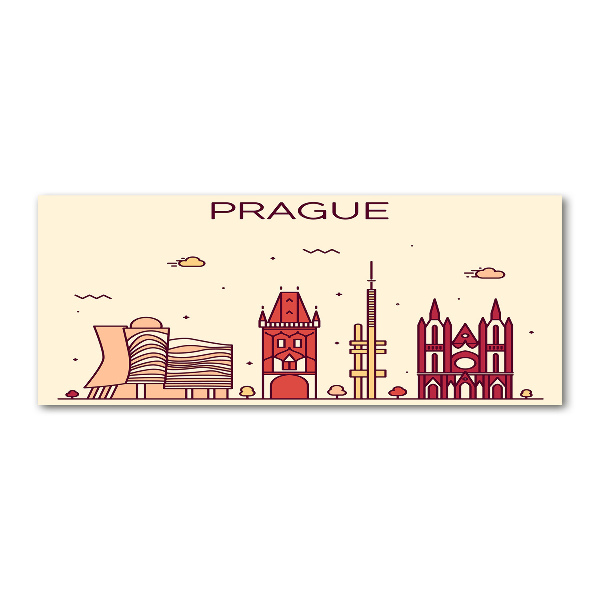 Quadro vetro acrilico Edifici di Praga