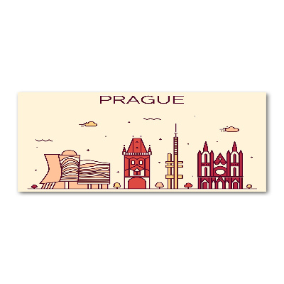 Quadro vetro acrilico Edifici di Praga