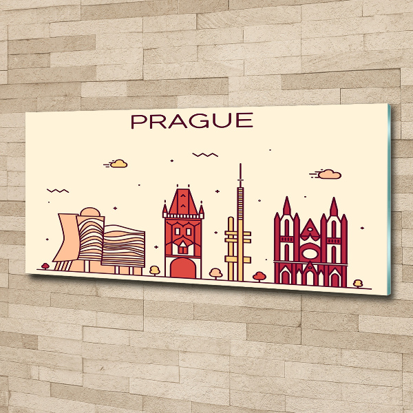 Quadro vetro acrilico Edifici di Praga