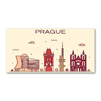 Quadro vetro acrilico Edifici di Praga