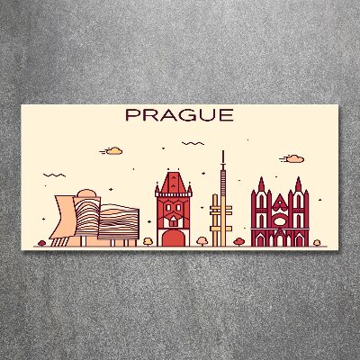 Quadro vetro acrilico Edifici di Praga