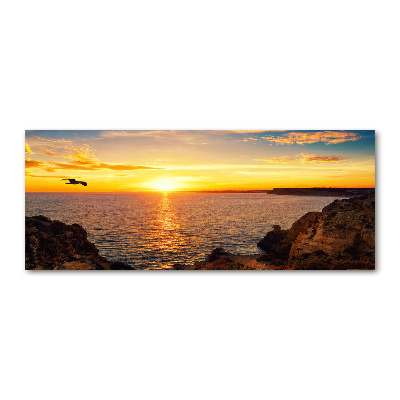Quadro in vetro acrilico Mare al tramonto