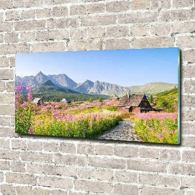 Quadro su vetro acrilico Rifugi di montagna