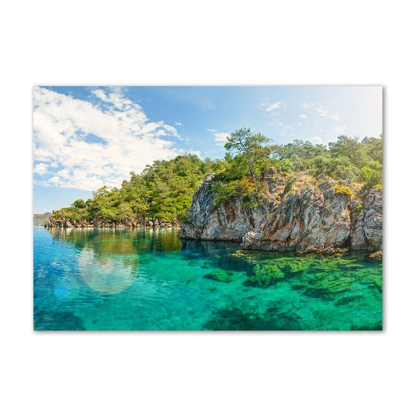 Quadro vetro acrilico Laguna Blu
