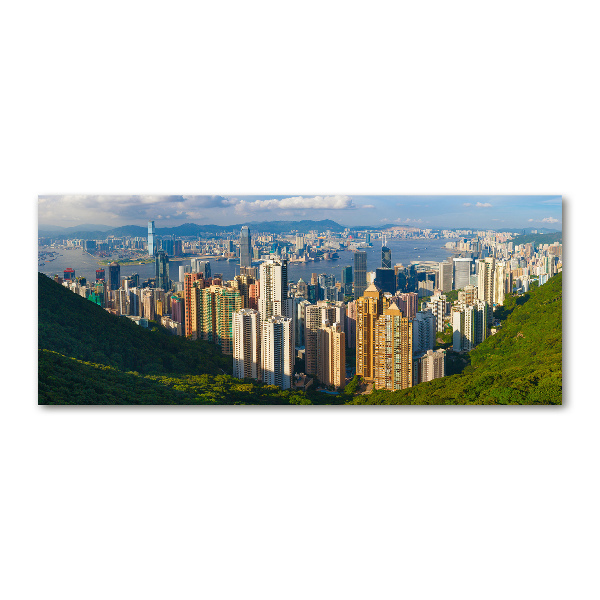 Quadro su vetro acrilico Panorama di Hong Kong