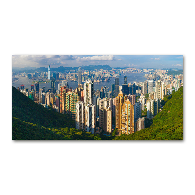 Quadro su vetro acrilico Panorama di Hong Kong