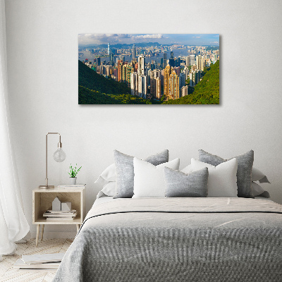 Quadro su vetro acrilico Panorama di Hong Kong