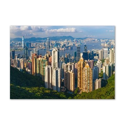 Quadro su vetro acrilico Panorama di Hong Kong