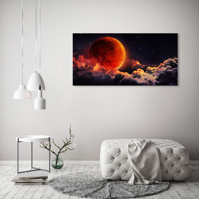 Quadro su vetro acrilico Eclissi lunare