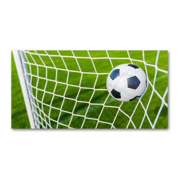 Quadro su vetro acrilico La palla è in porta