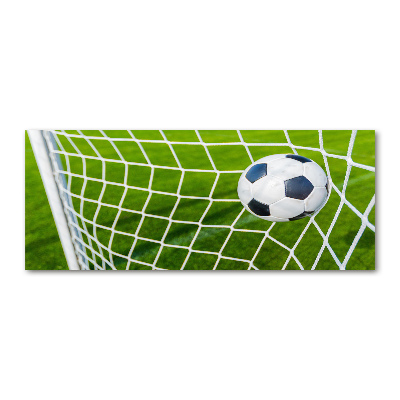 Quadro su vetro acrilico La palla è in porta