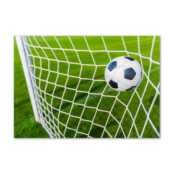 Quadro su vetro acrilico La palla è in porta