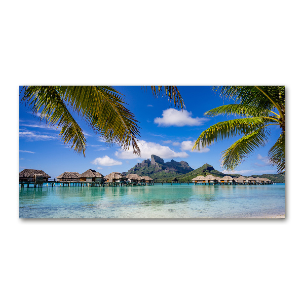 Quadro su vetro acrilico Palme a Bora Bora