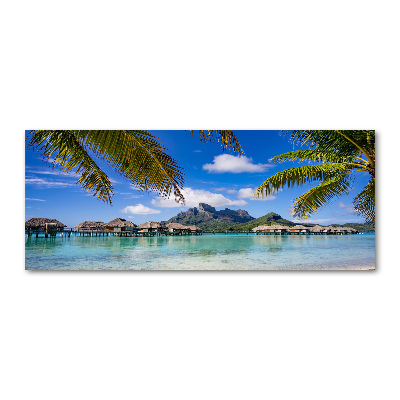 Quadro su vetro acrilico Palme a Bora Bora