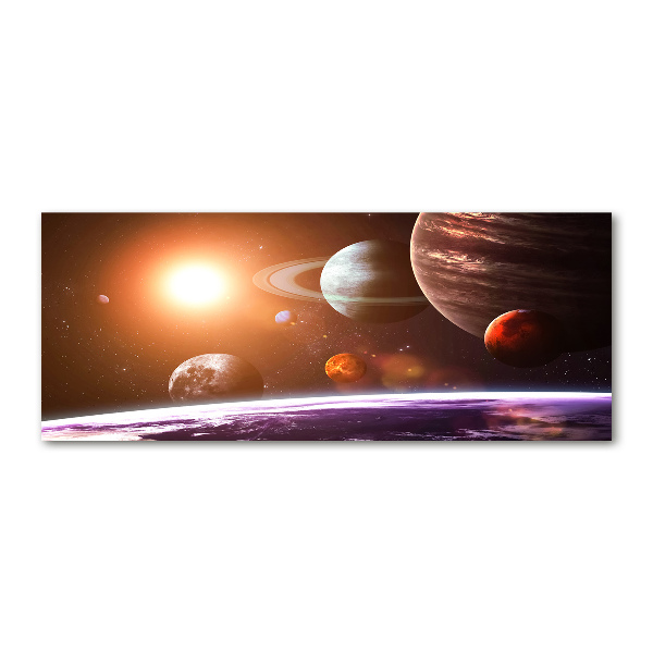 Quadro su vetro acrilico Sistema solare