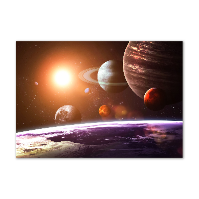 Quadro su vetro acrilico Sistema solare