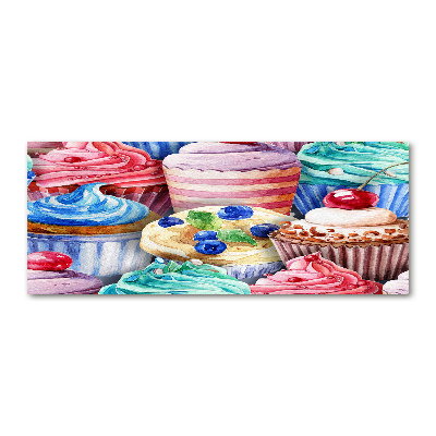 Quadro vetro acrilico Cupcake colorati