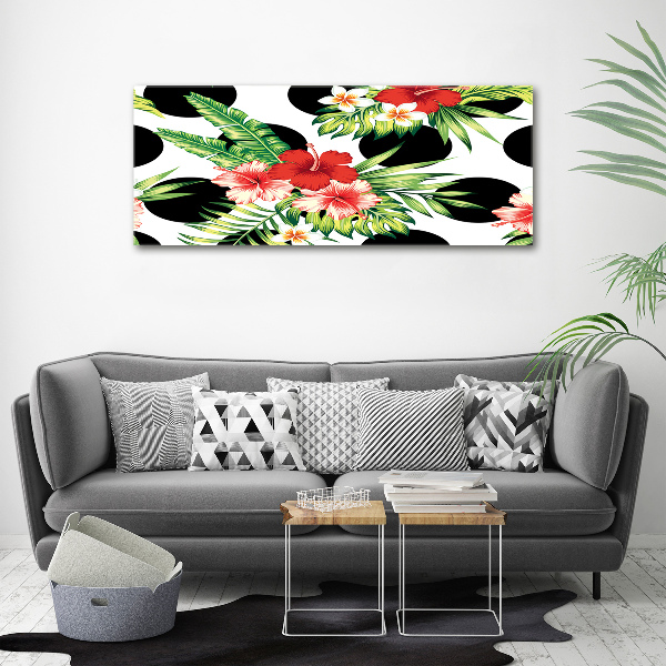 Quadro in vetro acrilico Fiori hawaiani