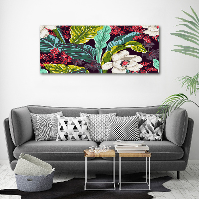 Quadro vetro acrilico Fiori tropicali