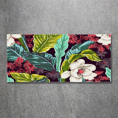Quadro vetro acrilico Fiori tropicali