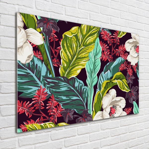 Quadro vetro acrilico Fiori tropicali