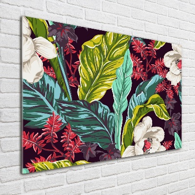 Quadro vetro acrilico Fiori tropicali
