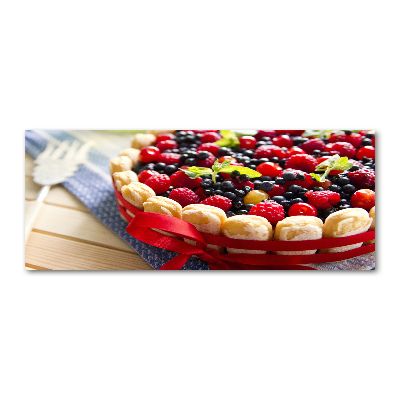 Quadro vetro acrilico Torta di frutti di bosco