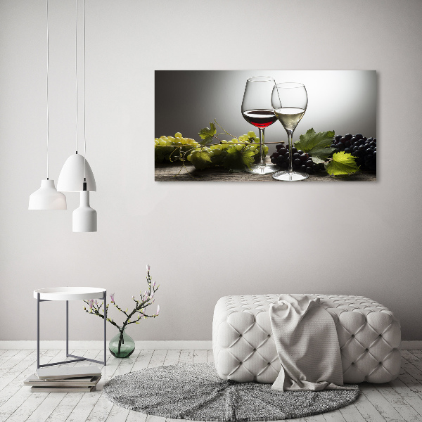 Quadro su vetro acrilico Vino e uva
