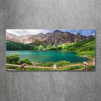 Quadro vetro acrilico L'occhio del mare dei Monti Tatra