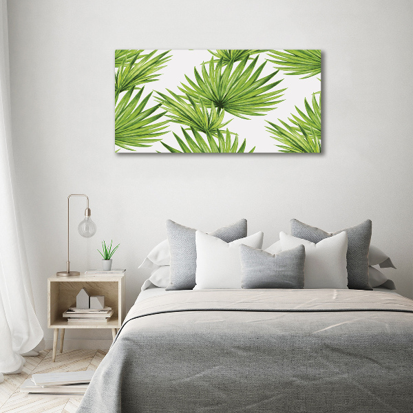 Quadro su vetro acrilico Foglie tropicali