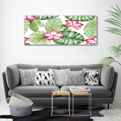 Quadro vetro acrilico Fiori tropicali
