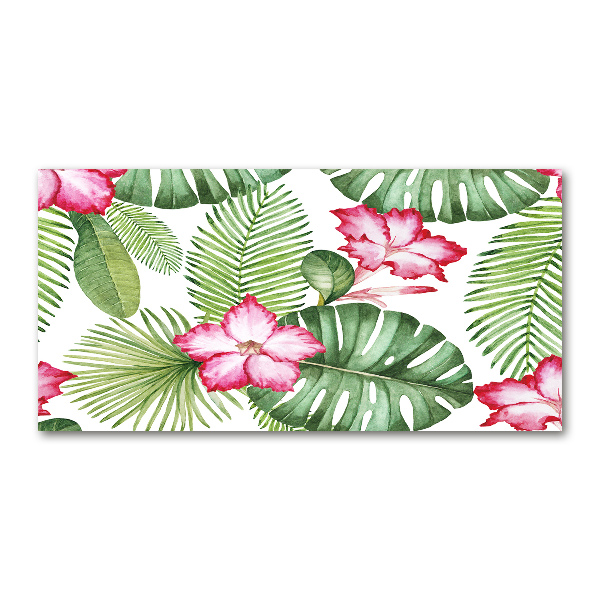 Quadro vetro acrilico Fiori tropicali