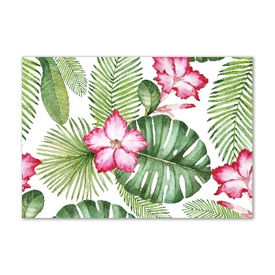 Quadro vetro acrilico Fiori tropicali