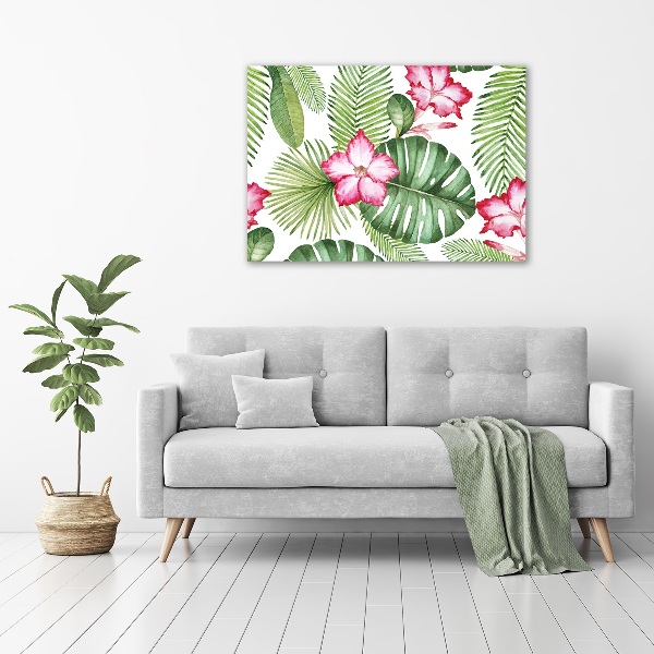 Quadro vetro acrilico Fiori tropicali